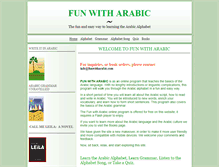 Tablet Screenshot of funwitharabic.com